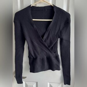 Chicwish ribbed top, v-neck, fitted